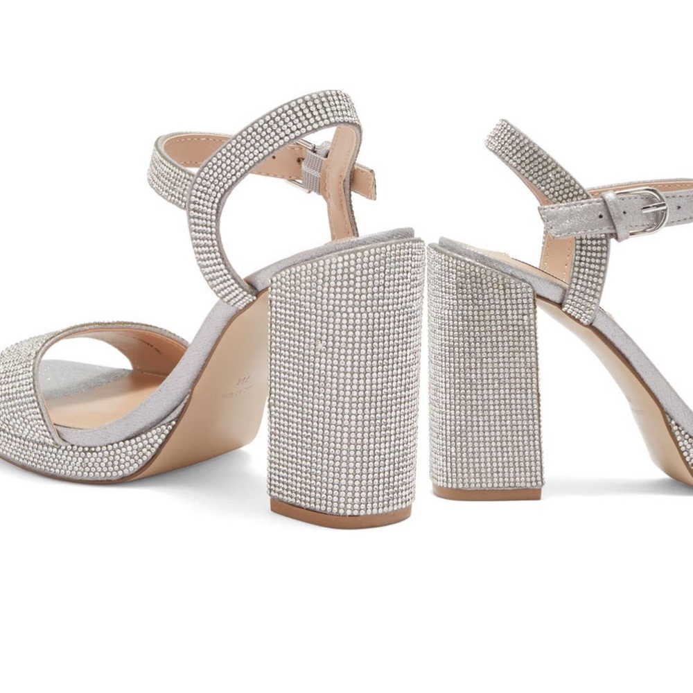 Steve Madden Rhinestone Square Toe Heel - Picture 3 of 6